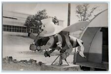 c1950's US Navy CB Seabee Statue Military Base VIew RPPC Photo Postcard picture