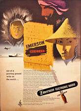 Emerson Electronic Radio War Production World War II Vintage Print Ad 1943 picture