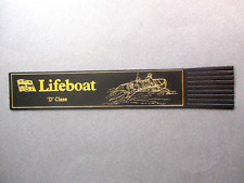 Leather BOOKMARK RNLI Lifeboats D class Lifeboat Black Unused picture