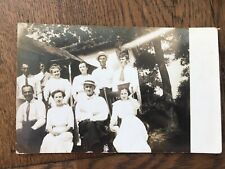 Large Group of People Outdoor Photo RPPC Postcard picture