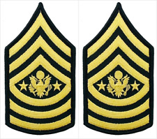 Army Sergeant Major of the Army E-9 Rank Male Chevron Gold on Blue - Pair  picture