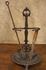 Antique Wrought Iron Old West Branding Iron J.Y. + Branded Old Knife Ghost Town picture