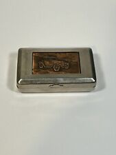 Vintage Trinket Box / Cigarette Case Metal Masculine Men’s Gift, for Dad picture