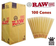 Authentic RAW Classic King Size W/Filter Tip Pre-Rolled Cones 100 Pack US picture