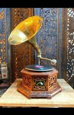 Vintage Gramophone Antique Working Gramophone Player Phonograph Vinyl Recorder picture