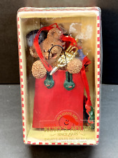Kurt Adler Holly Bearies - Gift Bag Bear Horse Candy Christmas Tree Ornament B20 picture