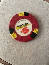 5.00 Chip from the Gold Spike Casino Las Vegas Nevada Gaughans picture