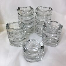 Stacking Art Glass Votive Candle Holder set Of 11, Vintage, MCM, Collectible❤️ picture