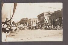 Augusta WISCONSIN RPPC 1911 JULY 4TH PARADE Main Street nr Eau Claire WI KB picture