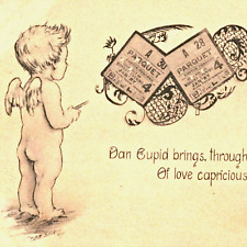 1909 Empire Theatre Burlesque Antique Cupid Postcard Valentines Day EB Scofield picture