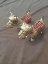 JEFFREY BANKS Scottie Dog Silver-Plated Pewter Salt & Pepper Shakers/ picture
