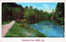 ADEL GEORGIA. Greetings from Adel White Border Card Postmarked Adel 1935 Ga picture