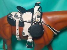 HAND CRAFTED Leather Canteen Bottle 1:9 Breyer Traditional Horse Cowboy Saddle picture