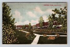 Galva, IL-Illinois, Central Park Antique c1910, Vintage Souvenir Postcard picture