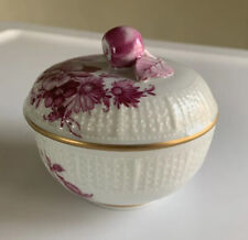 Ludwigsburg Porcelain Cherry & Flowers Sugar Bowl Artist signature/Mark Germany picture