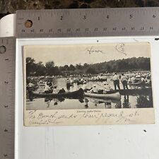 RPPC 1905 canoeing on the Charles river Boston picture