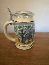 Budweiser  Endangered Species Series African Elephant Stein - with COA and Box picture