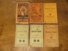 Lot of 6 Mrs Winslow's & Ransom's Family Receipt Book 1872 1873 1878 1880 picture