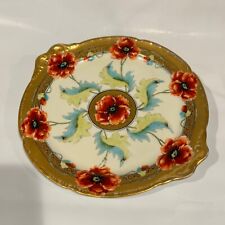 Vintage Poppy Serving Plate, Pickard Hand-painted, W. Guerin, Limoges France picture