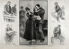 Sing Sing Correctional Famous Criminals, Huge Double-Folio 1880s Antique Print  picture