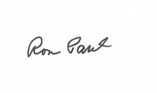 Ron Paul 2012 Presidential Candidate Autograph 3x5 Index Card USA Texas JSA Coa picture