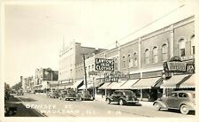 RPPC Postcard; Genesee Street Scene, Waukegan IL Vogel 4-16, Signs, Cool Cars picture