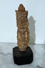 UNIQUE OLD VINTAGE BALINESE CARVED STATUE OF A HINDU DEITY - FROM INDONESIA picture