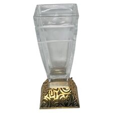 Brighton Gold Plated Heart Glass Vase 7.25