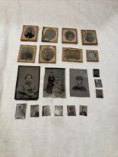 Antique Photos Lot (20) Ambrotypes Tintypes Some In Cases 1800s Civil War Era picture