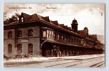 Postcard Pennsylvania Susquehanna PA Erie Railroad Train Station Depot 1970s picture