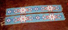 2 Antique Beaded Lakota Sioux Star Strips- Native American Craft Decoration picture