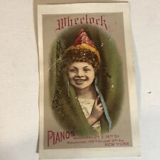 Wheelock Pianos New York Victorian Trade Card VTC 1 picture