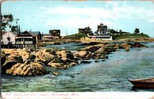 Postcard Rocky Coast Fort Beach & Fort Sewell Marblehead MA Massachusetts   M541 picture