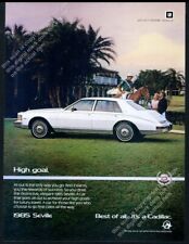 1985 Cadillac Seville white car polo player horse photo vintage print ad picture