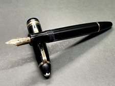 [Excellent] MONTBLANC MEISTERSTUCK 146 Black GT Fountain Pen 18C 750 Gold nib/M picture