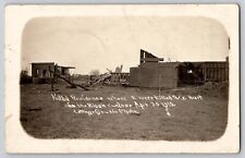 1912 Kottal Residence Cyclone Tornado Bison Rush County KS RPPC Photo Postcard picture