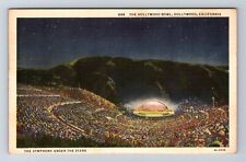 Hollywood CA-California, Hollywood Bowl Symphony under Stars, Vintage Postcard picture