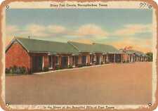 Metal Sign - Texas Postcard - Stone Fort Courts, Nacogdoches, Texas. In the hea picture
