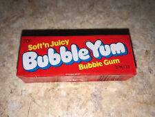 RARE Vintage 1980’s SOFT ‘n  JUICY BUBBLE YUM RED Bubble Gum Package picture