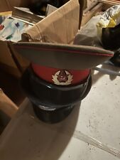 Vintage Soviet USSR Russian Military Army Uniform Visor Hat Peaked Cap SIZE 56 picture