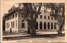 Vtg Riverside California CA Federal Building & Post Office Postcard picture