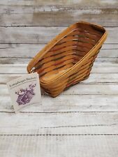 Vintage 1995 Longaberger Small Vegetable Sleigh Basket With Plastic Liner picture