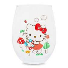 Sanrio Hello Kitty Mushrooms Stemless Wine Glass | Holds 20 Ounces picture