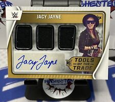 WWE Panini Chronicles TOOLS of the TRADE Triple Patch Relic JACY JAYNE Auto /99 picture