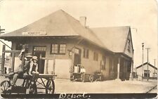 KEMMERER, WY, TRAIN DEPOT real photo postcard rppc WYOMING RAILROAD STATION osl picture