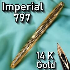 Sheaffer Imperial 797 14K Fine Nib 23K Gold Electroplated Fountain Pen picture
