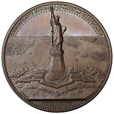 1886 Statue of Liberty Medal by Tasset, struck in bronze from Bartholdi's studio picture