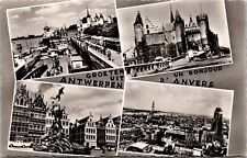 Vtg Belgium Groeten Uit Antwerpin Un Bonjour D'Anvers RPPC Postcard picture