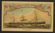 S.S. Canada National Line Steamships Trade Card 6
