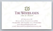 Vintage Business Card The Woodland Inn Resort Wilkes-Barre PA  picture